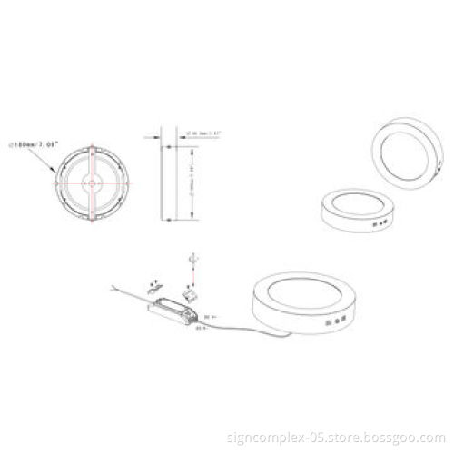 11W LED round panel light can perfectly replace traditional downlight, using light guide plateNew
